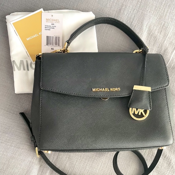 Michael Kors Handbags - Michael Kors Ava Small Top Handle Satchel Shoulder Crossbody Bag BLACK Tags